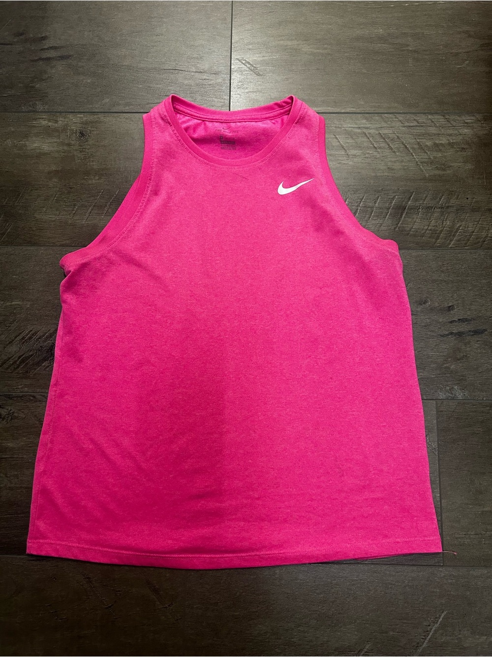 Nike Women’s Pink Athletic Tank Top with White Swoosh